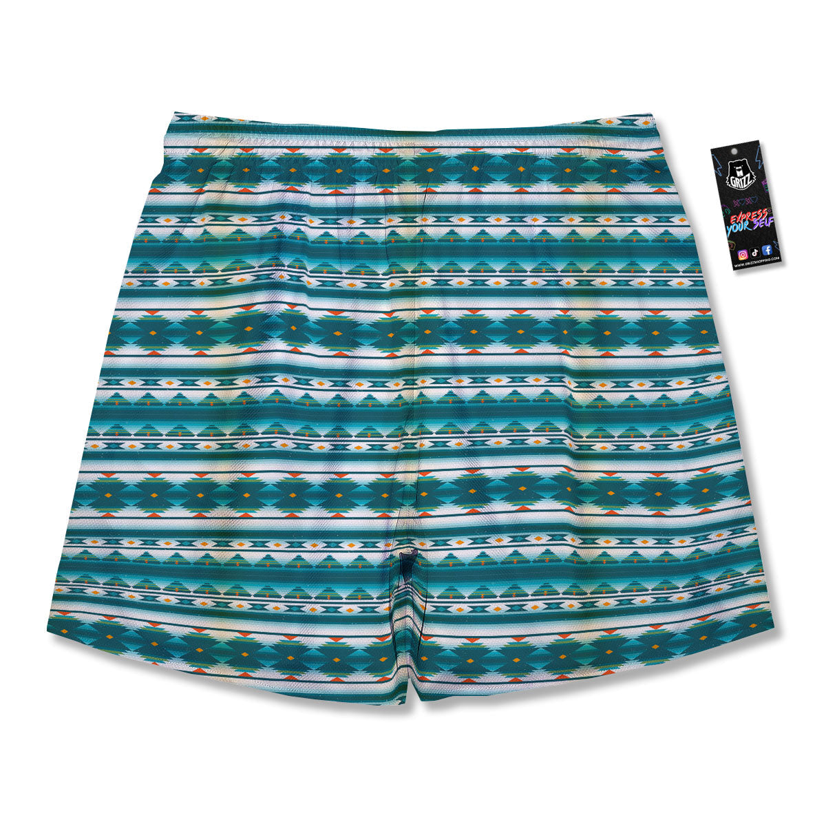 Native American Ethnic Print Pattern Men's Running Shorts-grizzshop