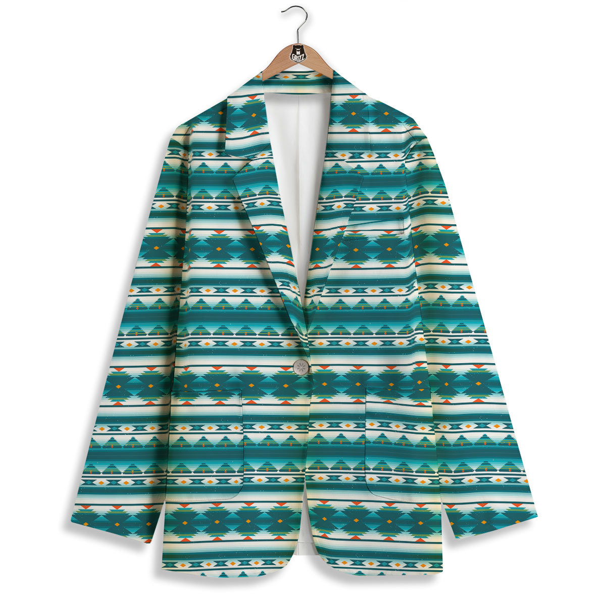 Native American Ethnic Print Pattern Women's Blazer-grizzshop