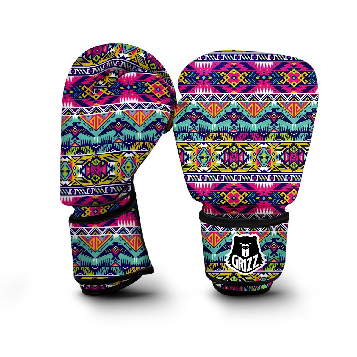 Native American Indians Aztec Tribal Navajo Print Boxing Gloves-grizzshop