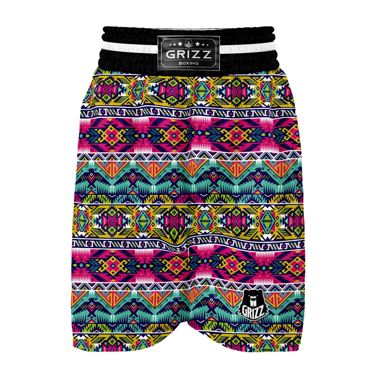 Native American Indians Aztec Tribal Navajo Print Boxing Shorts-grizzshop