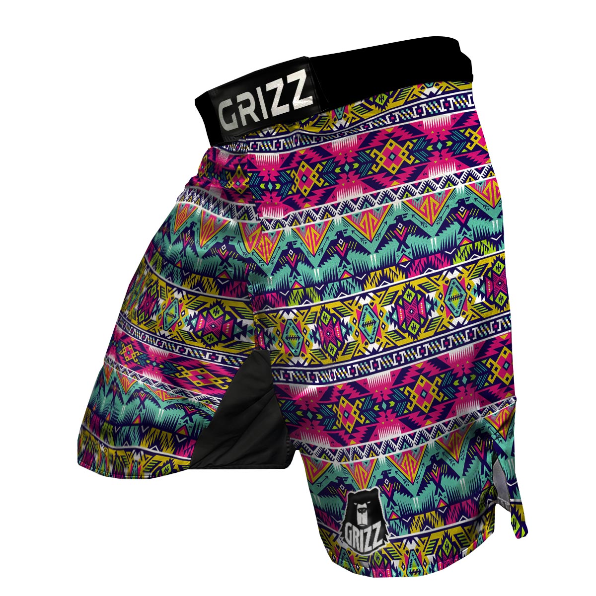 Native American Indians Aztec Tribal Navajo Print MMA Shorts-grizzshop