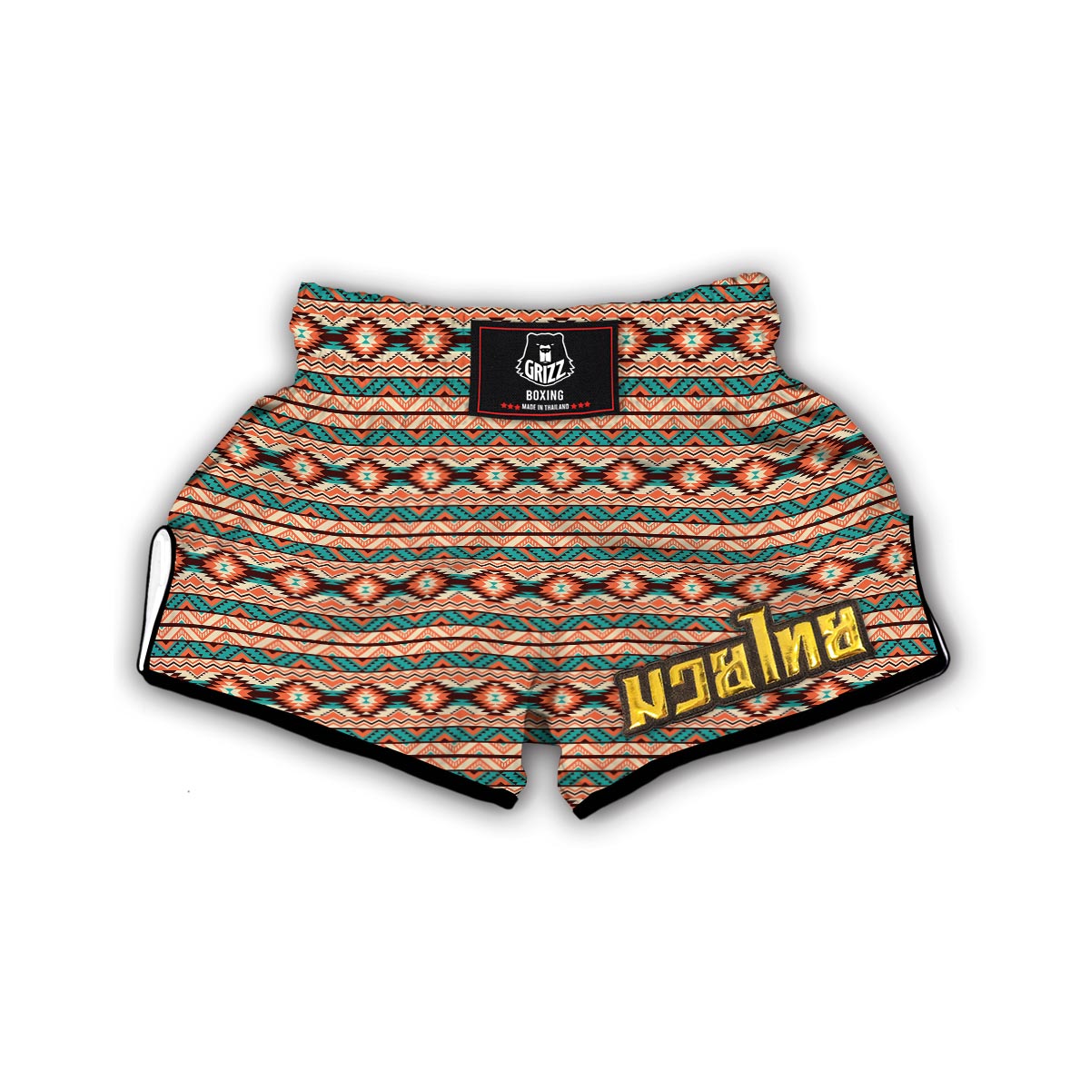 Native American Navajo Indians Aztec Tribal Print Muay Thai Boxing Shorts-grizzshop