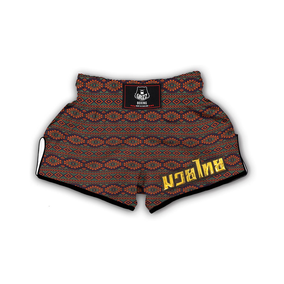 Native American Tribal Navajo Indians Aztec Print Muay Thai Boxing Shorts-grizzshop