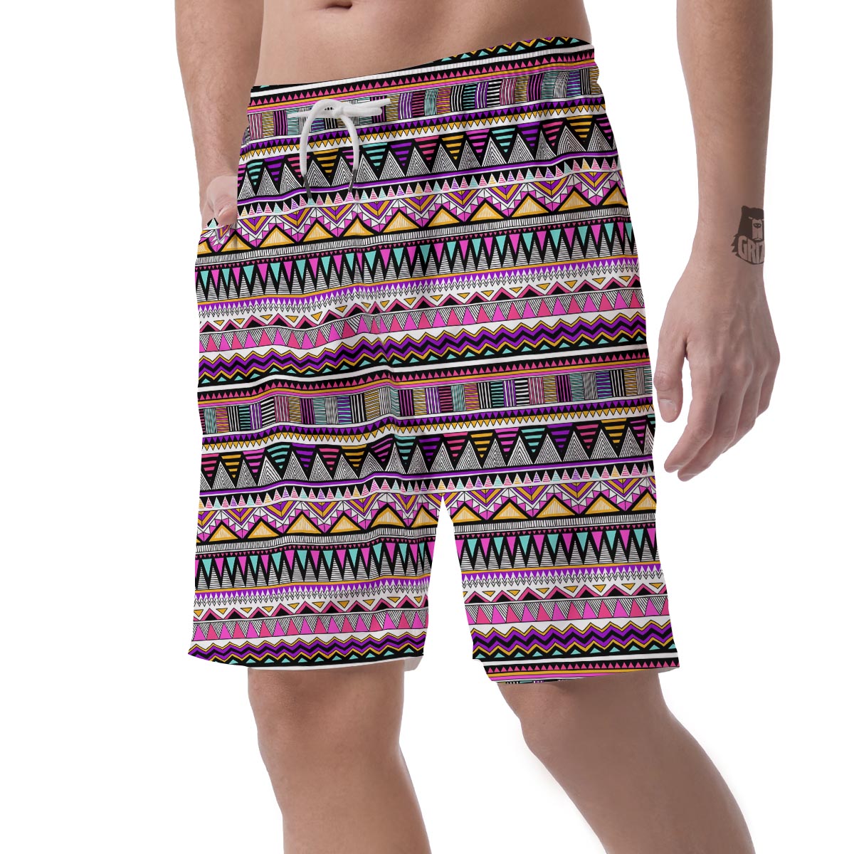 Native Aztec Men's Shorts-grizzshop