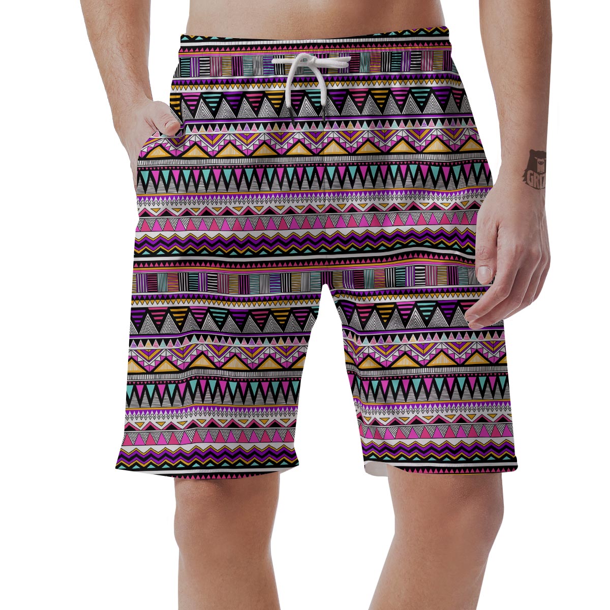 Native Aztec Men's Shorts-grizzshop