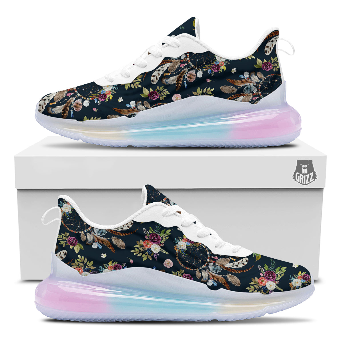 Native Dream Catcher Vintage Print Pattern Running Sneakers-grizzshop