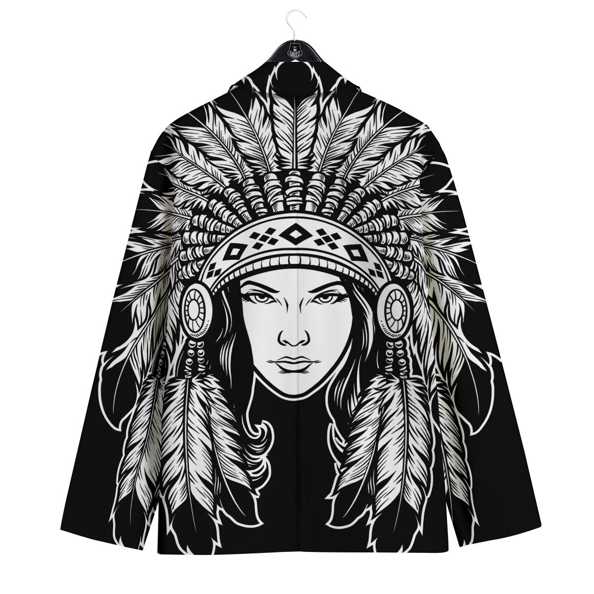 Native Indian Girl Tribal Print Men's Sport Coat-grizzshop
