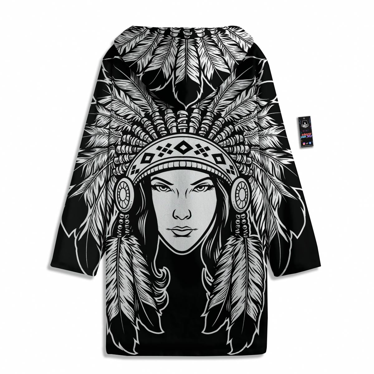 Native Indian Girl Tribal Print Men's Windbreaker Jacket-grizzshop