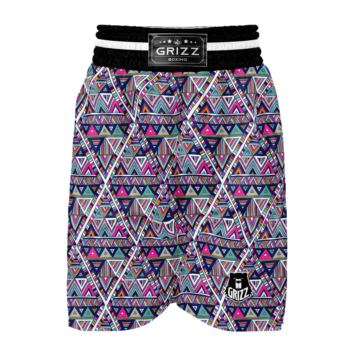 Native Navajo American Indians Aztec Tribal Print Boxing Shorts-grizzshop