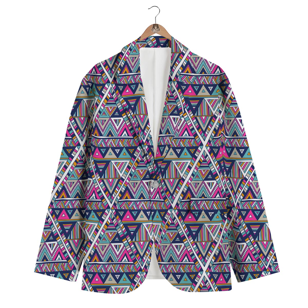 Native Navajo American Indians Aztec Tribal Print Men's Blazer-grizzshop