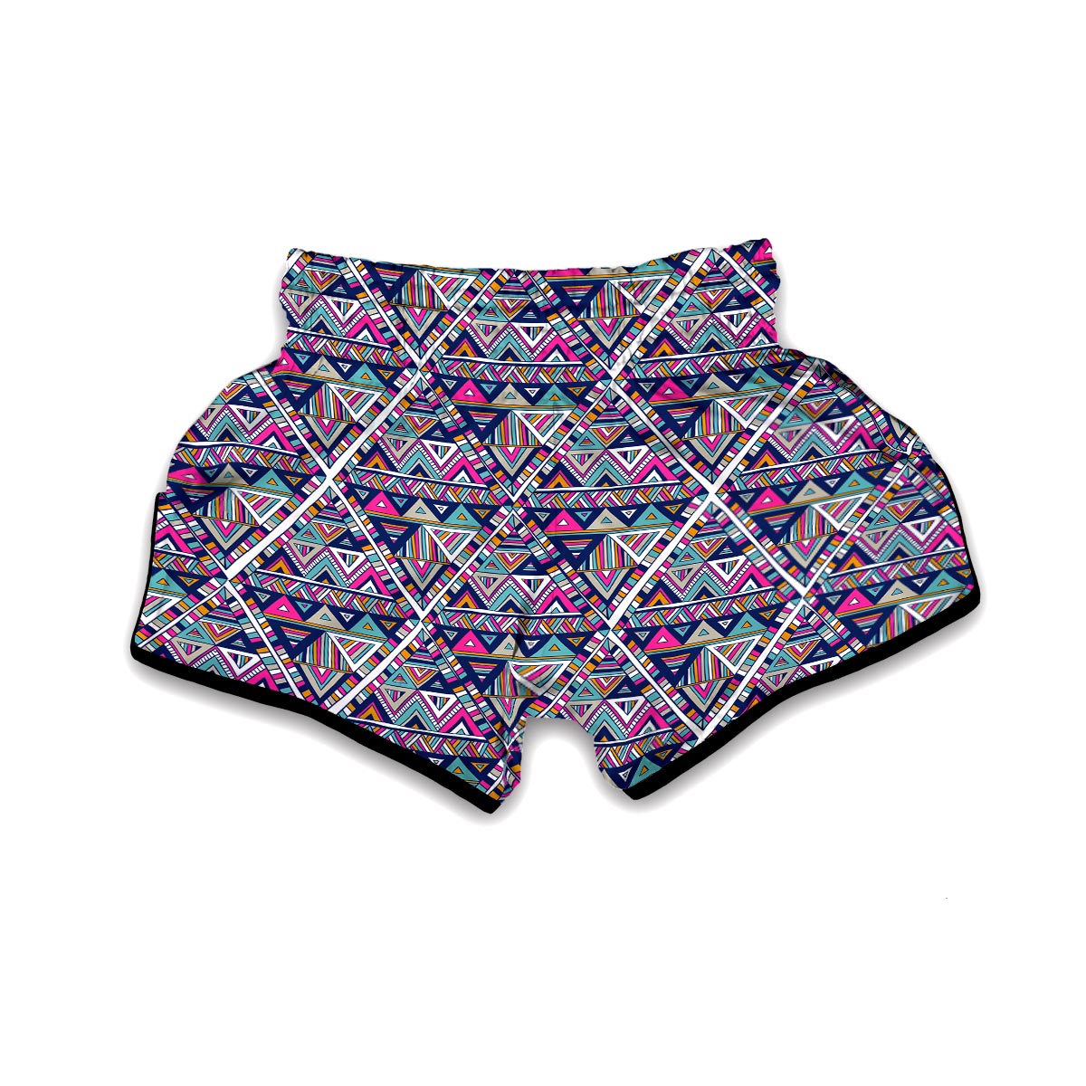 Native Navajo American Indians Aztec Tribal Print Muay Thai Boxing Shorts-grizzshop