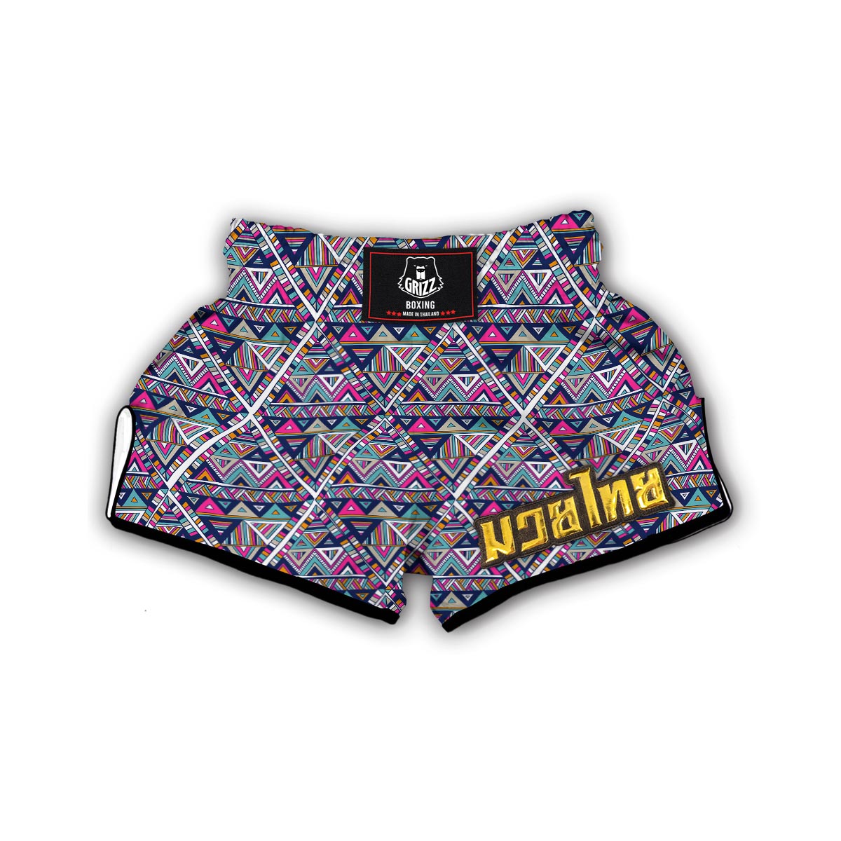 Native Navajo American Indians Aztec Tribal Print Muay Thai Boxing Shorts-grizzshop