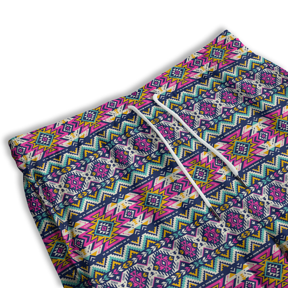 Native Navajo Colorful Geometric Print Men's Athletic Shorts