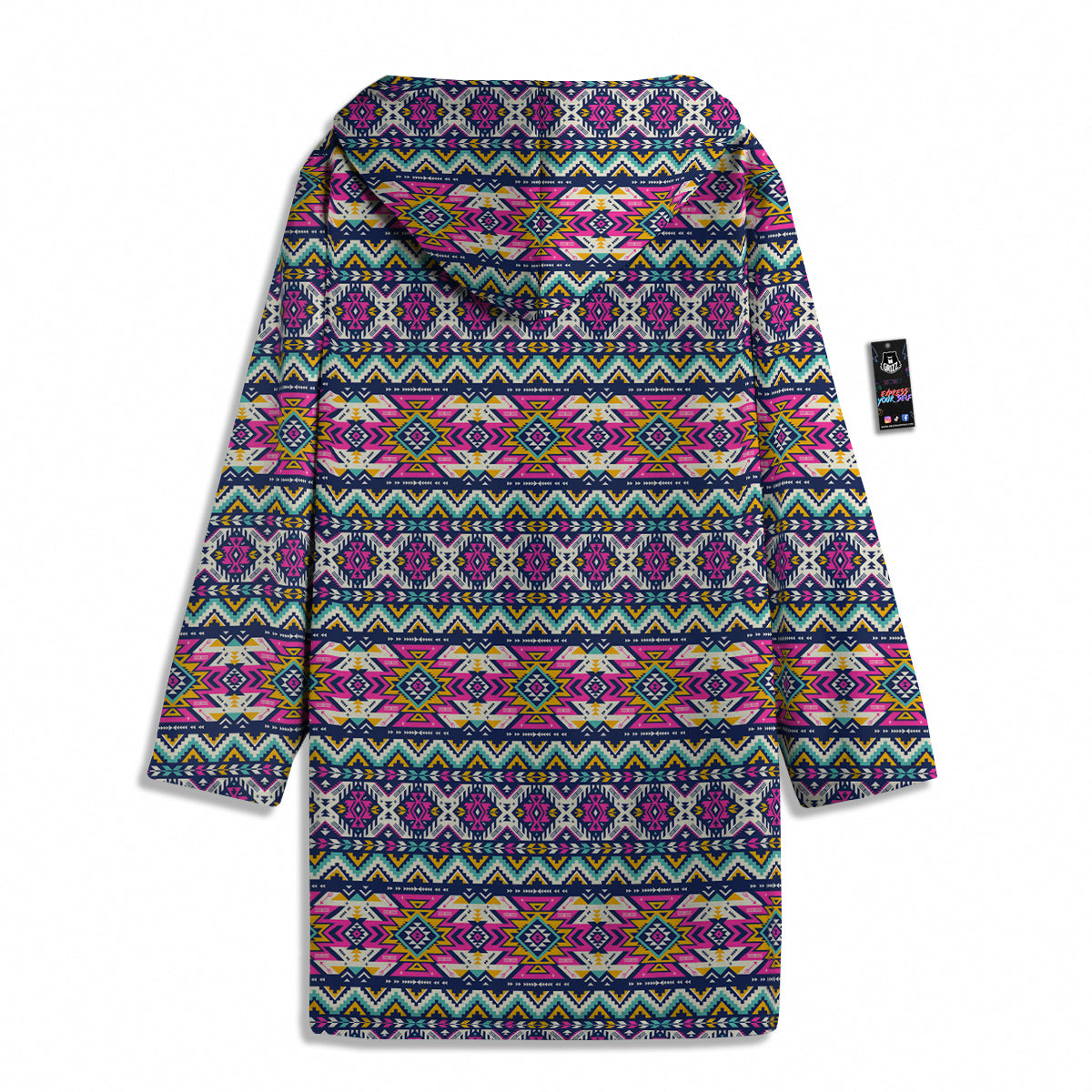 Native Navajo Colorful Geometric Print Men's Windbreaker Jacket-grizzshop
