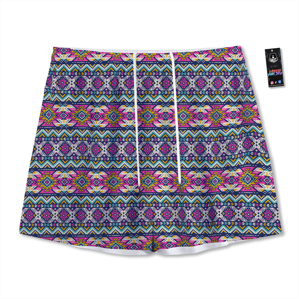 Masonic Eye Green Print Mesh Shorts