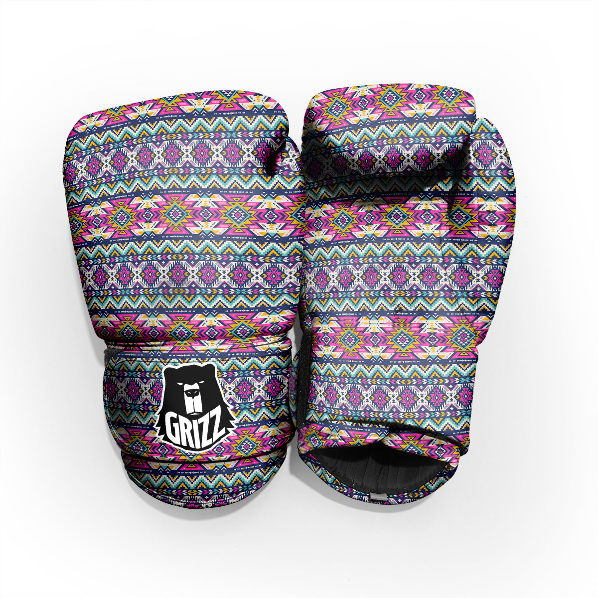 Native Navajo Colorful Geometric Print Pro Boxing Glove