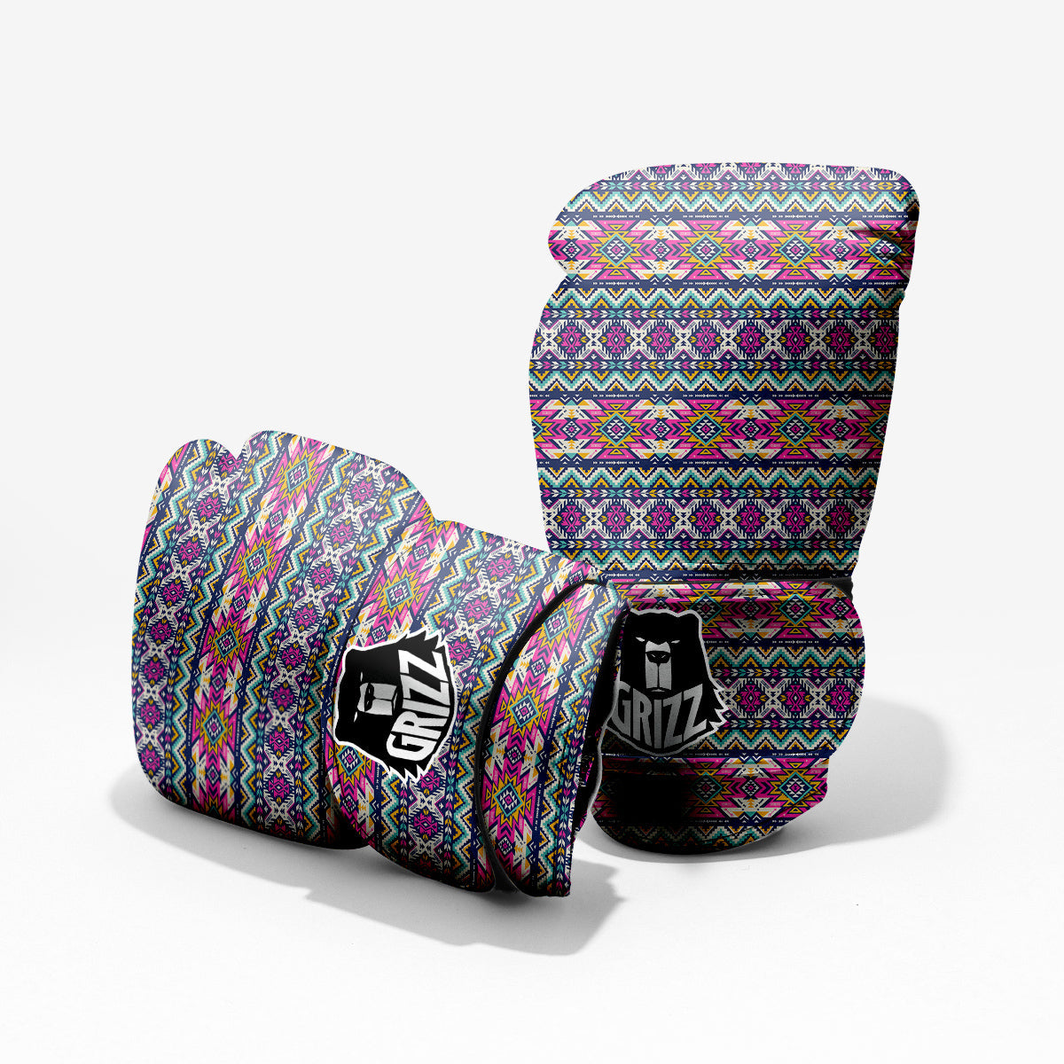 Native Navajo Colorful Geometric Print Pro Boxing Glove