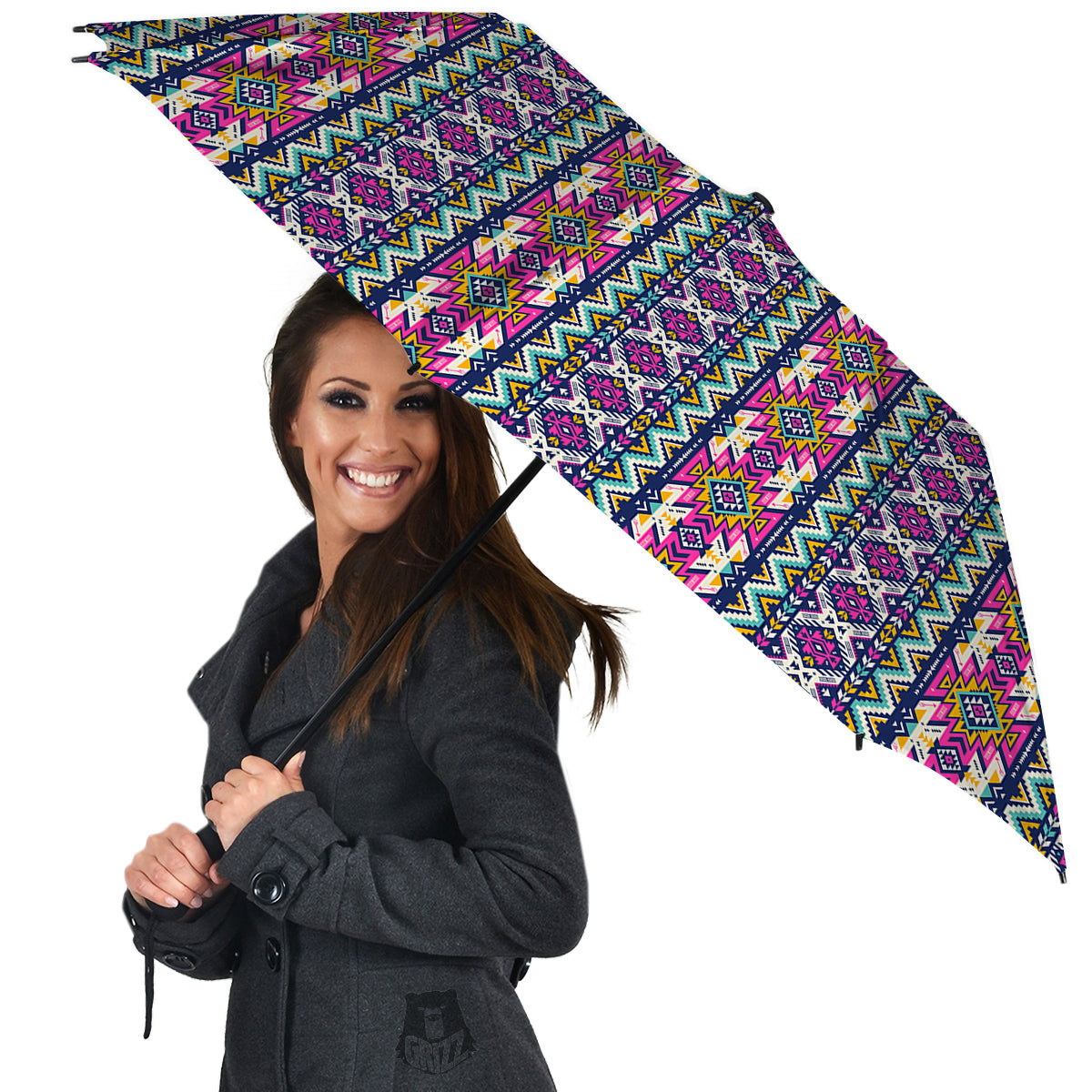 Native Navajo Colorful Geometric Print Umbrella-grizzshop