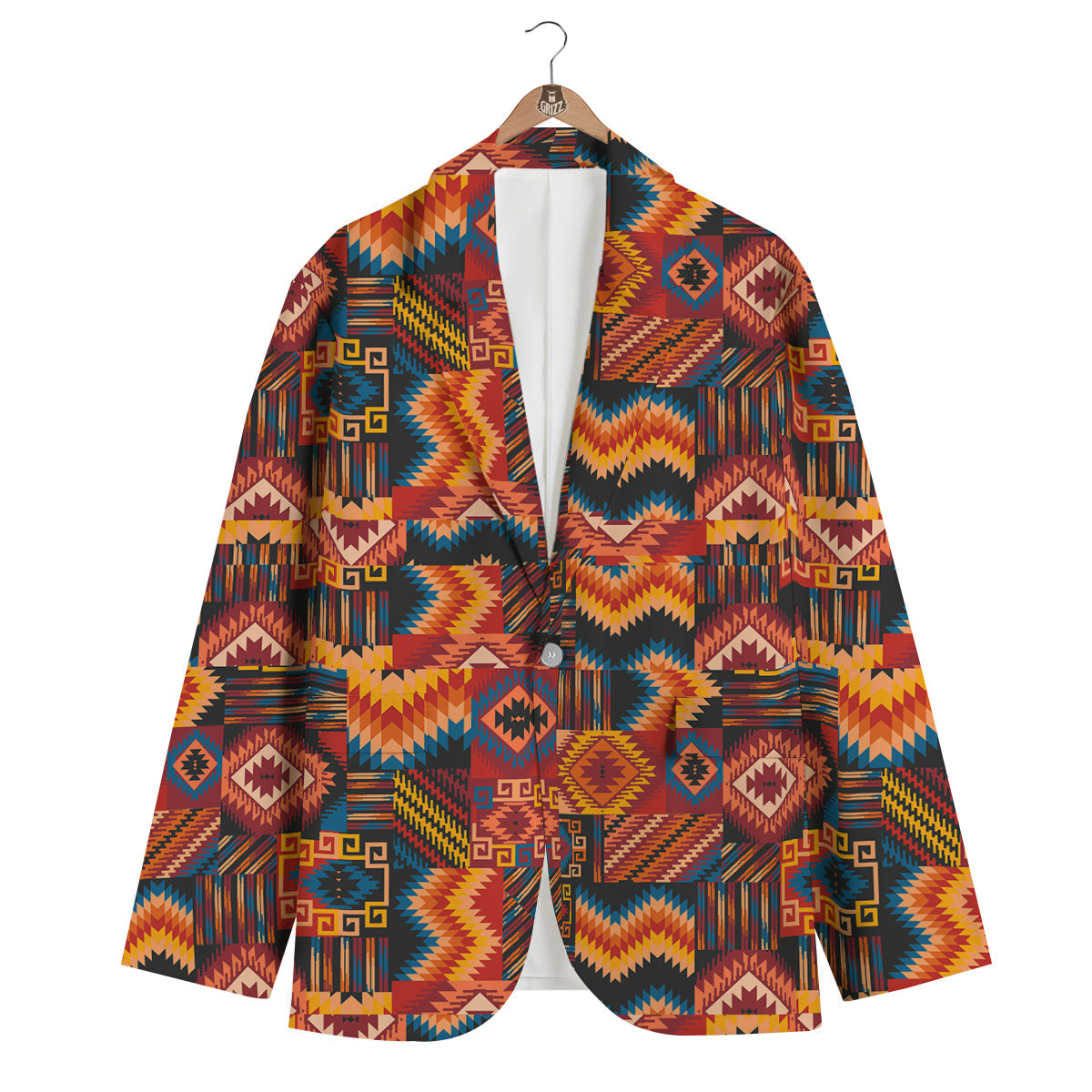 Native Pattern Pattern Men's Blazer-grizzshop