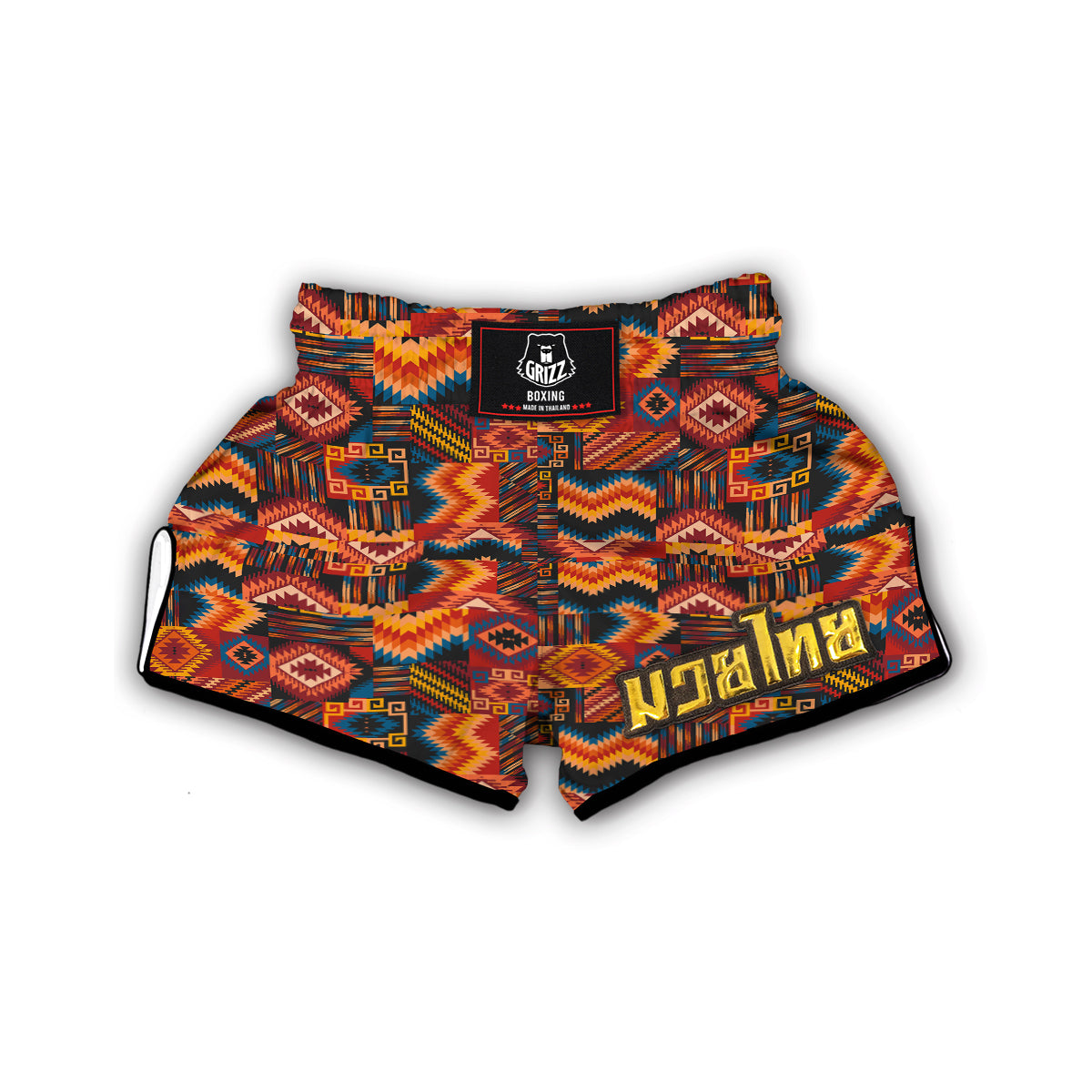 Native Pattern Pattern Muay Thai Boxing Shorts-grizzshop