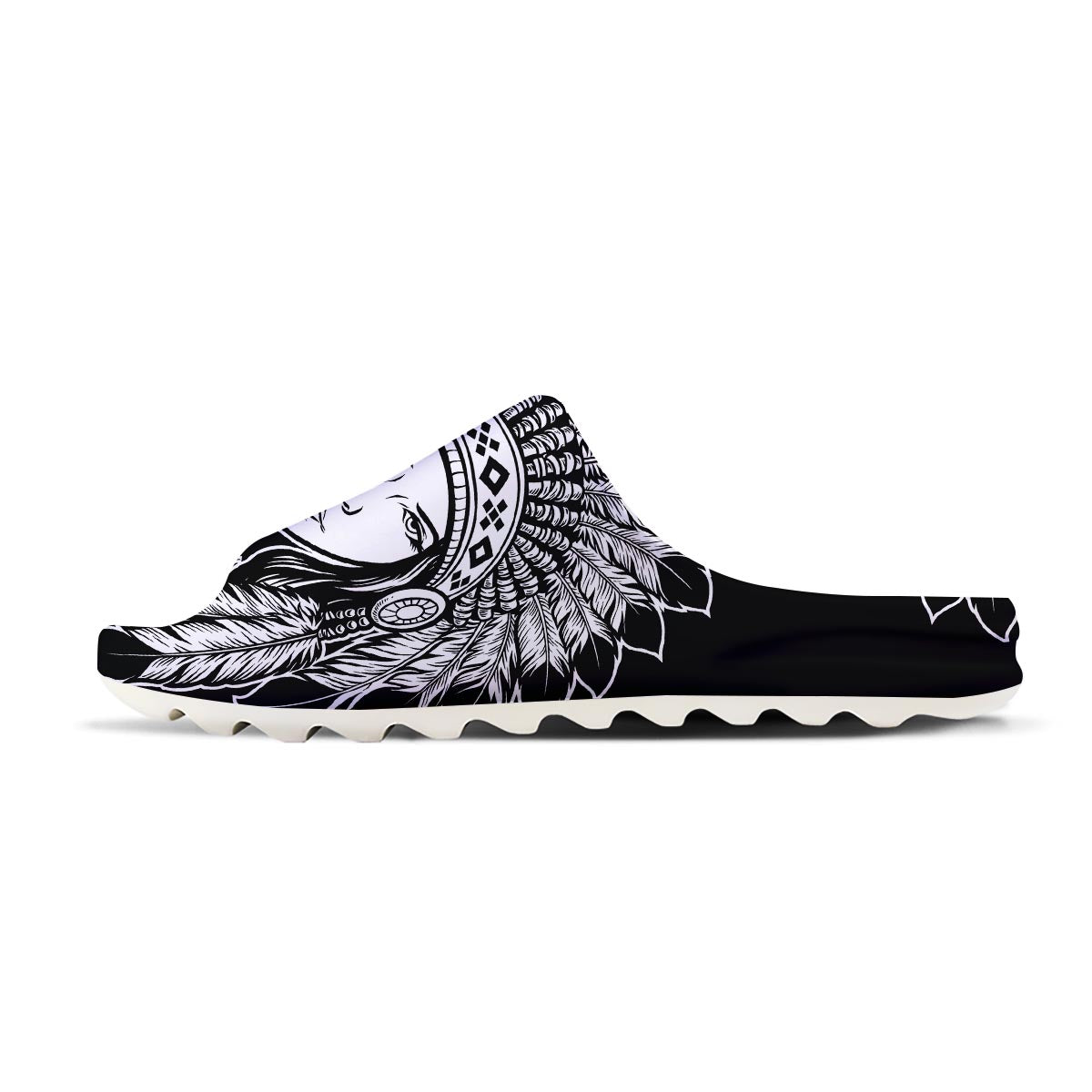 Native Indian Girl Tribal Print Sandals-grizzshop