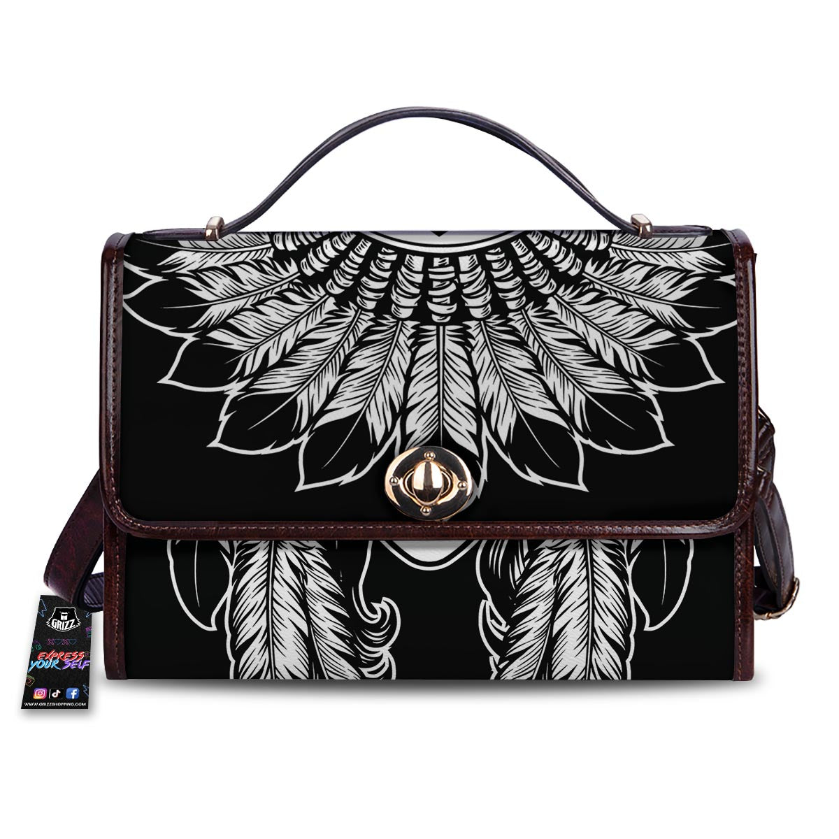 Native Indian Girl Tribal Print Women's Satchel Bag