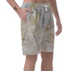 Natural Brown Marble Men's Shorts-grizzshop