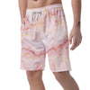 Natural Pink Marble Men's Shorts-grizzshop