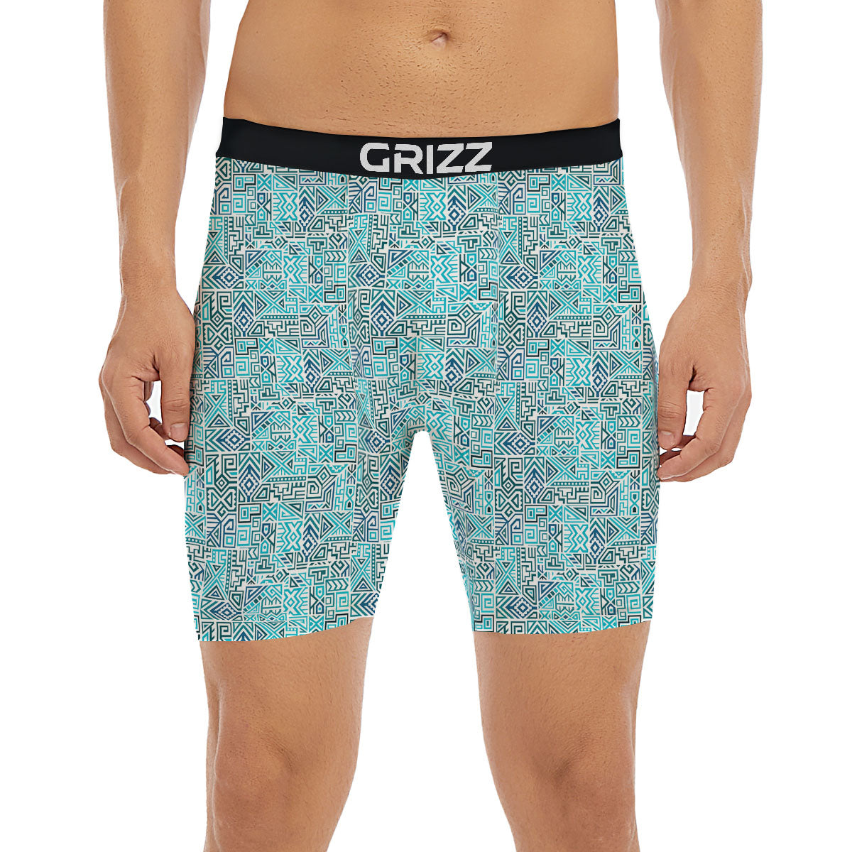 Navajo Ancient Geometric Print Boxer Briefs-grizzshop