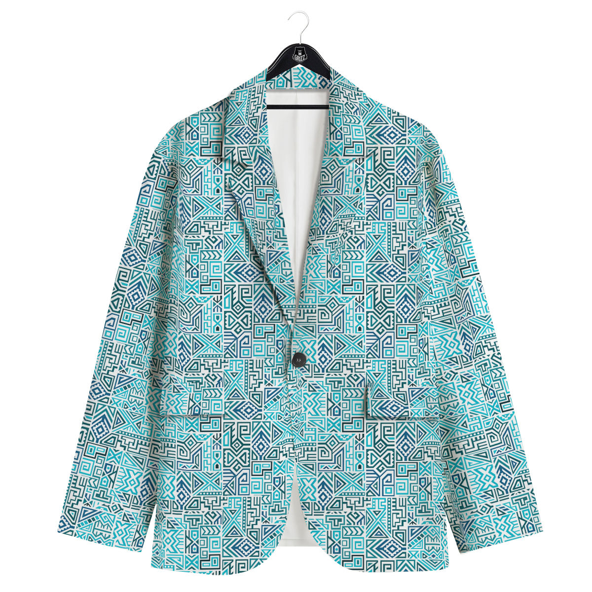 Navajo Ancient Geometric Print Men's Sport Coat-grizzshop