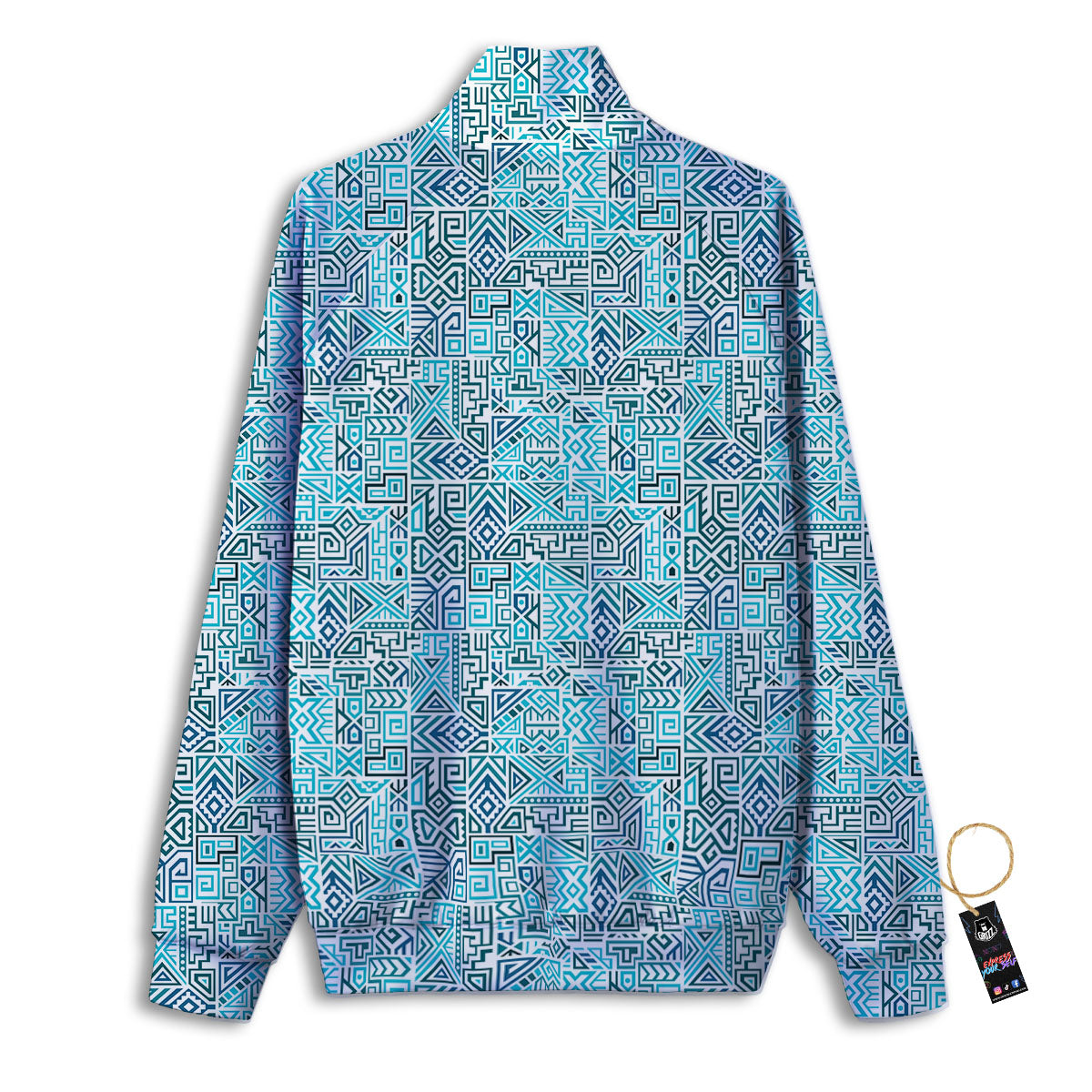 Navajo Ancient Geometric Print Track Jacket-grizzshop