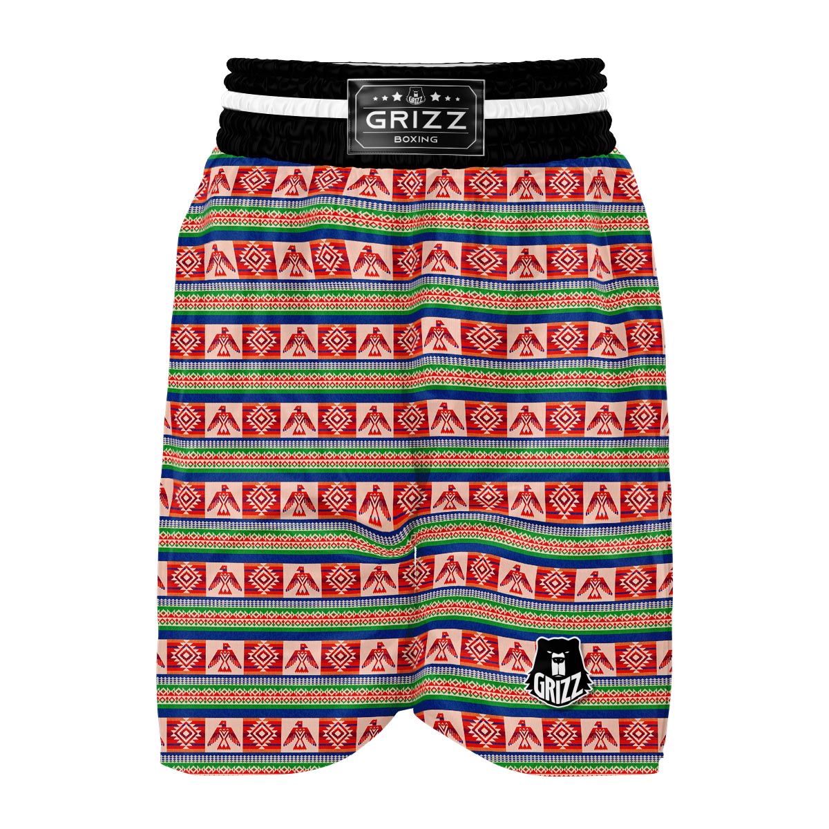 Navajo Aztec Tribal Native Indians American Print Boxing Shorts-grizzshop
