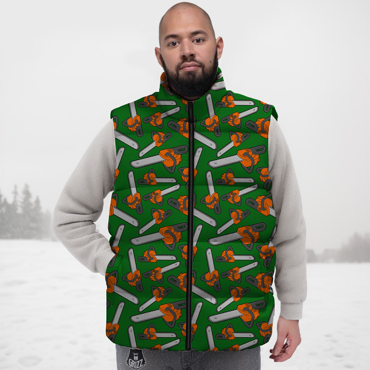 Navajo Aztec Tribal Native Indians American Print Down Vest