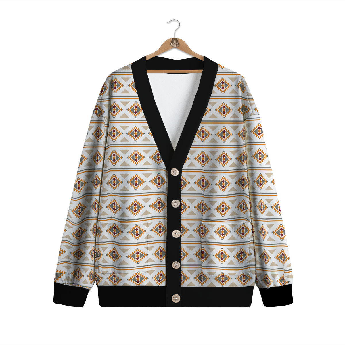 Navajo Ethnic Southwestern Print Pattern Cardigan-grizzshop