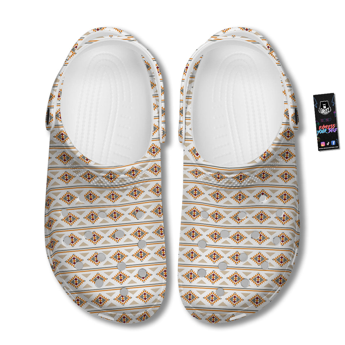 Navajo Ethnic Southwestern Print Pattern Clog-grizzshop