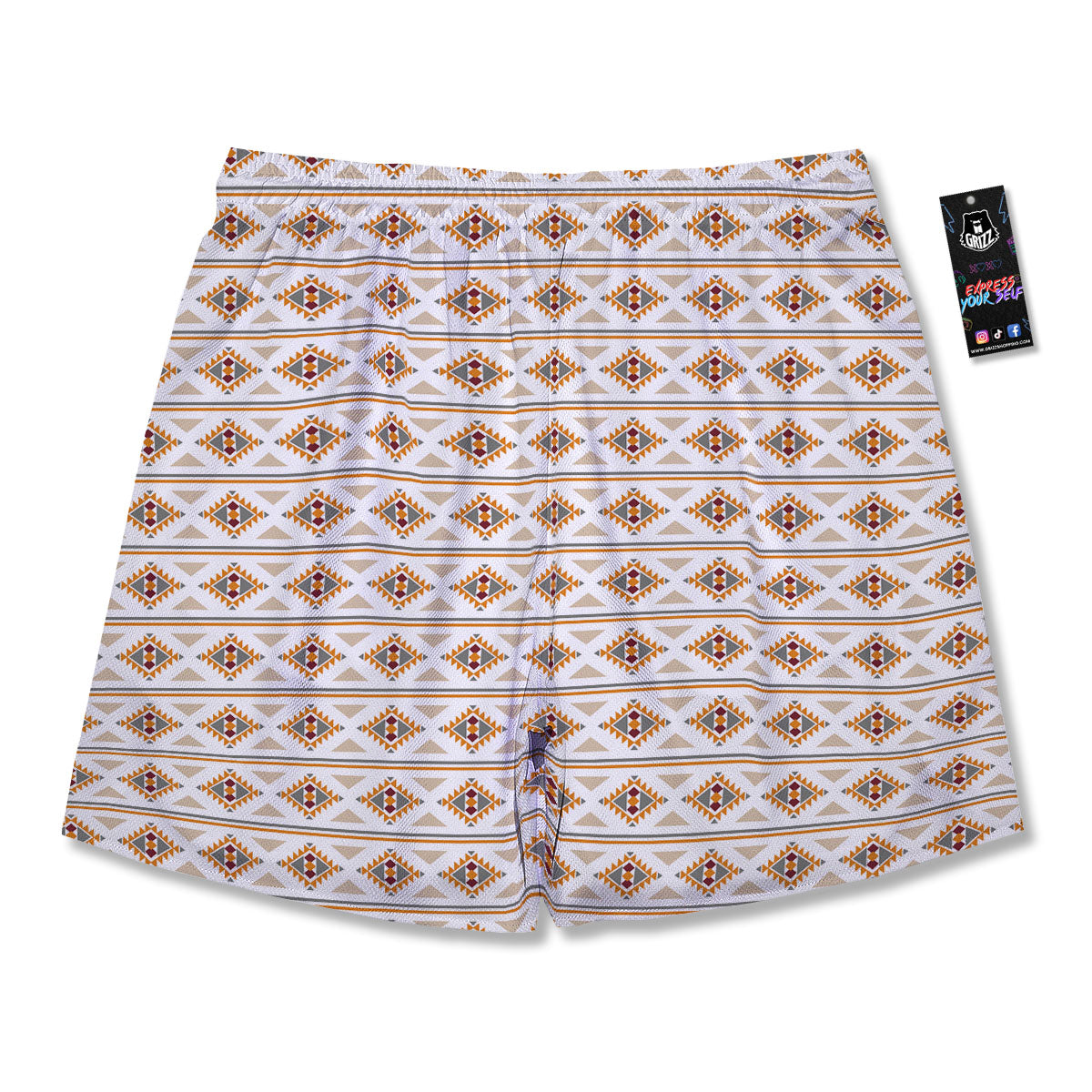 Navajo Ethnic Southwestern Print Pattern Men's Running Shorts-grizzshop
