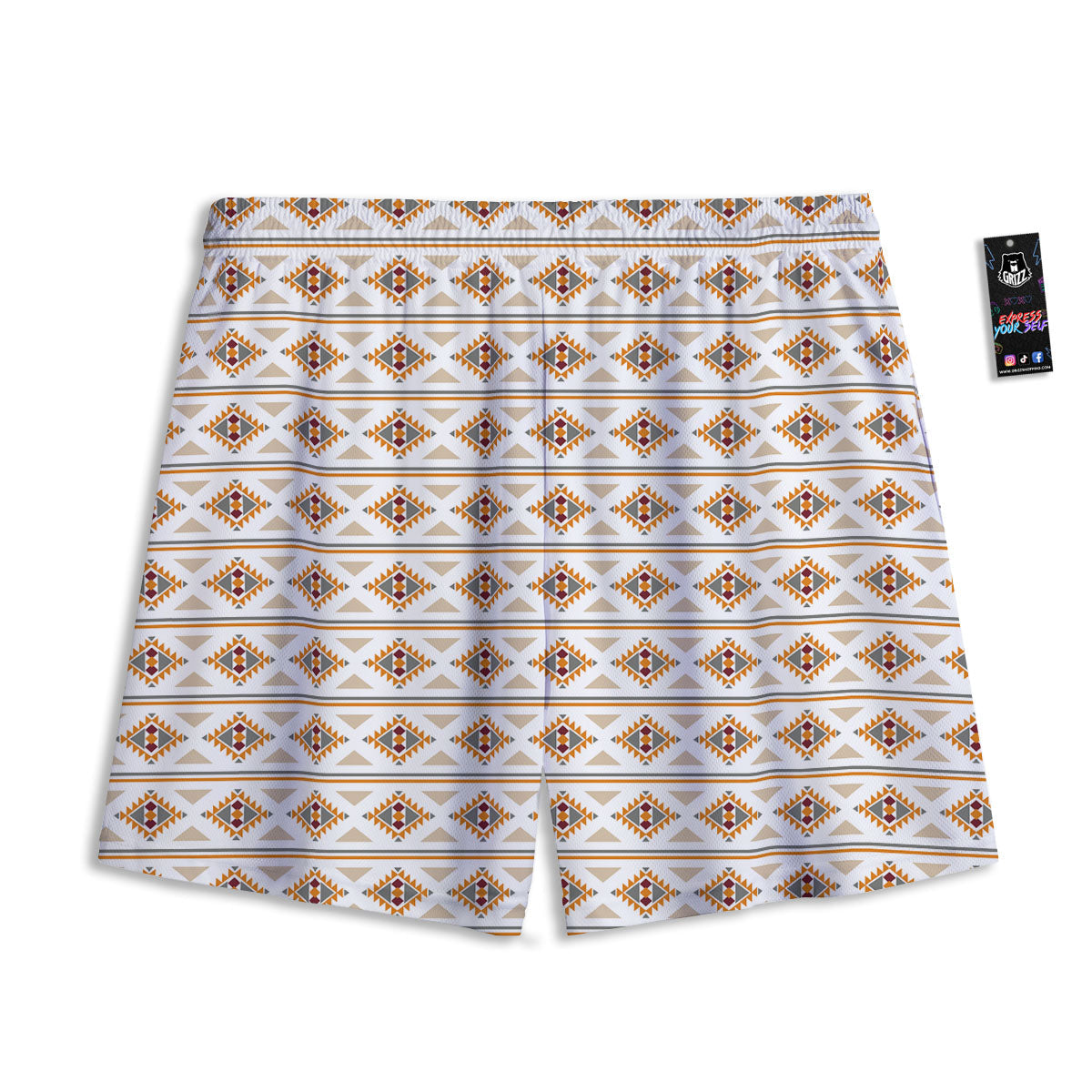Navajo Ethnic Southwestern Print Pattern Mesh Shorts