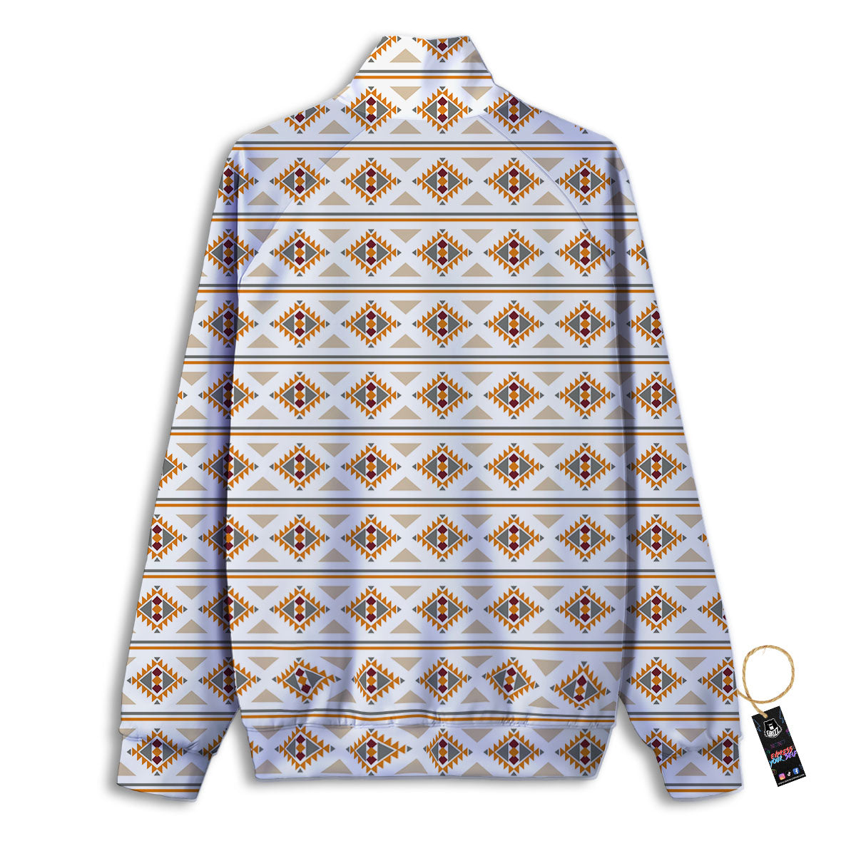 Navajo Ethnic Southwestern Print Pattern Track Jacket-grizzshop