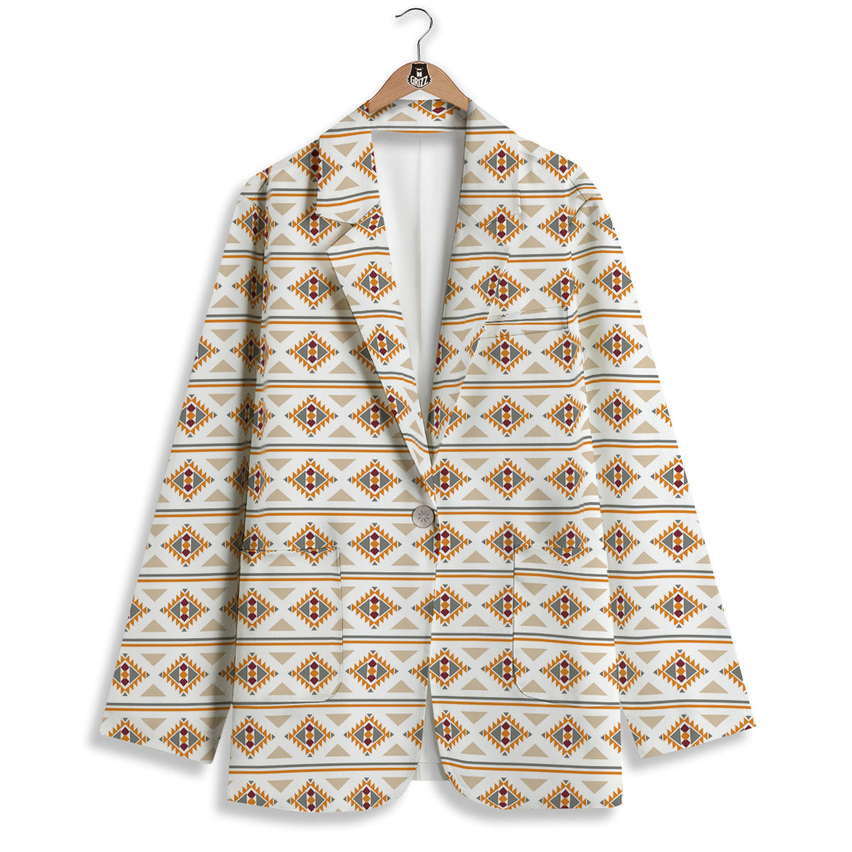 Navajo Ethnic Southwestern Print Pattern Women's Blazer-grizzshop