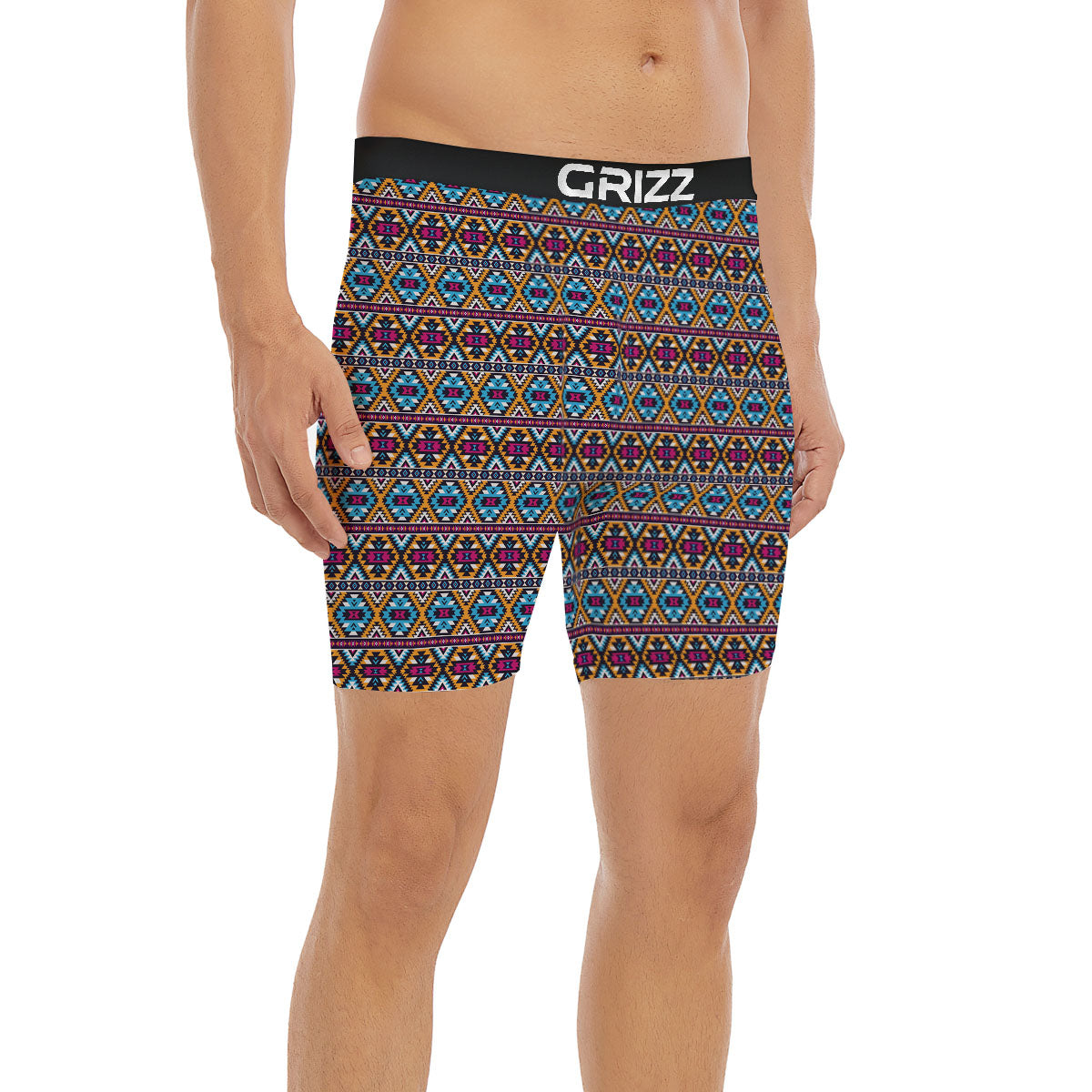 Navajo Geometric Ethnic Print Pattern Boxer Briefs-grizzshop