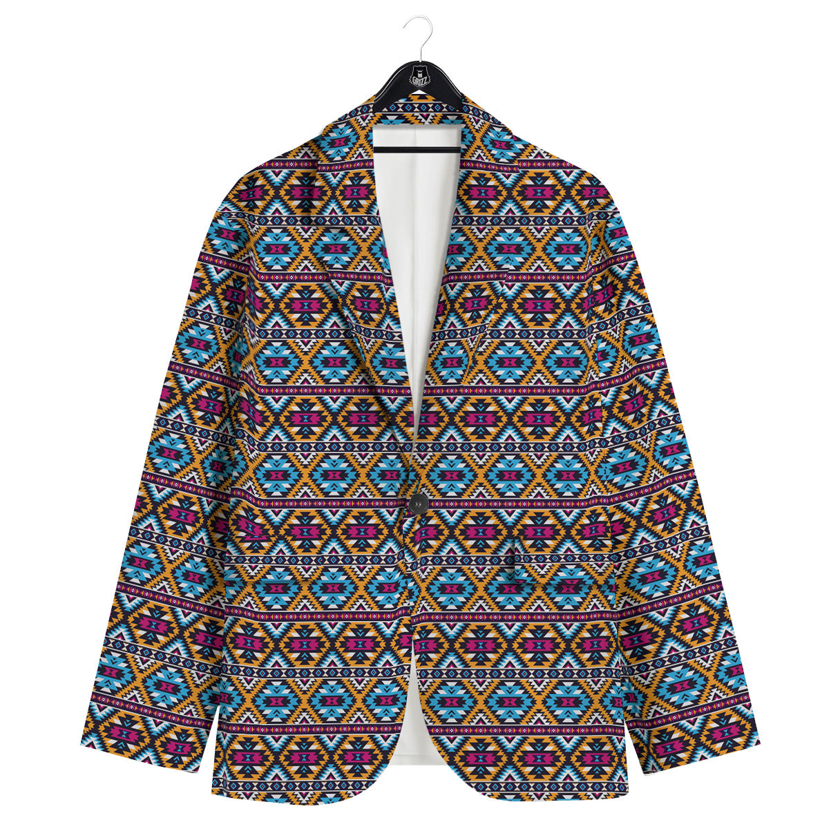 Navajo Geometric Ethnic Print Pattern Men's Sport Coat-grizzshop