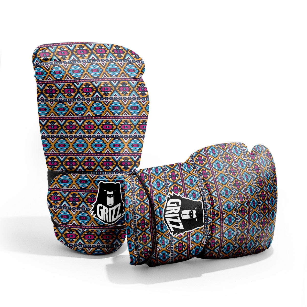 Navajo Geometric Ethnic Print Pattern Pro Boxing Glove
