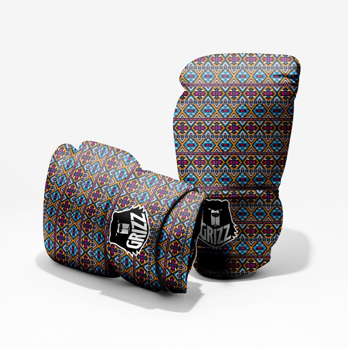 Navajo Geometric Ethnic Print Pattern Pro Boxing Glove