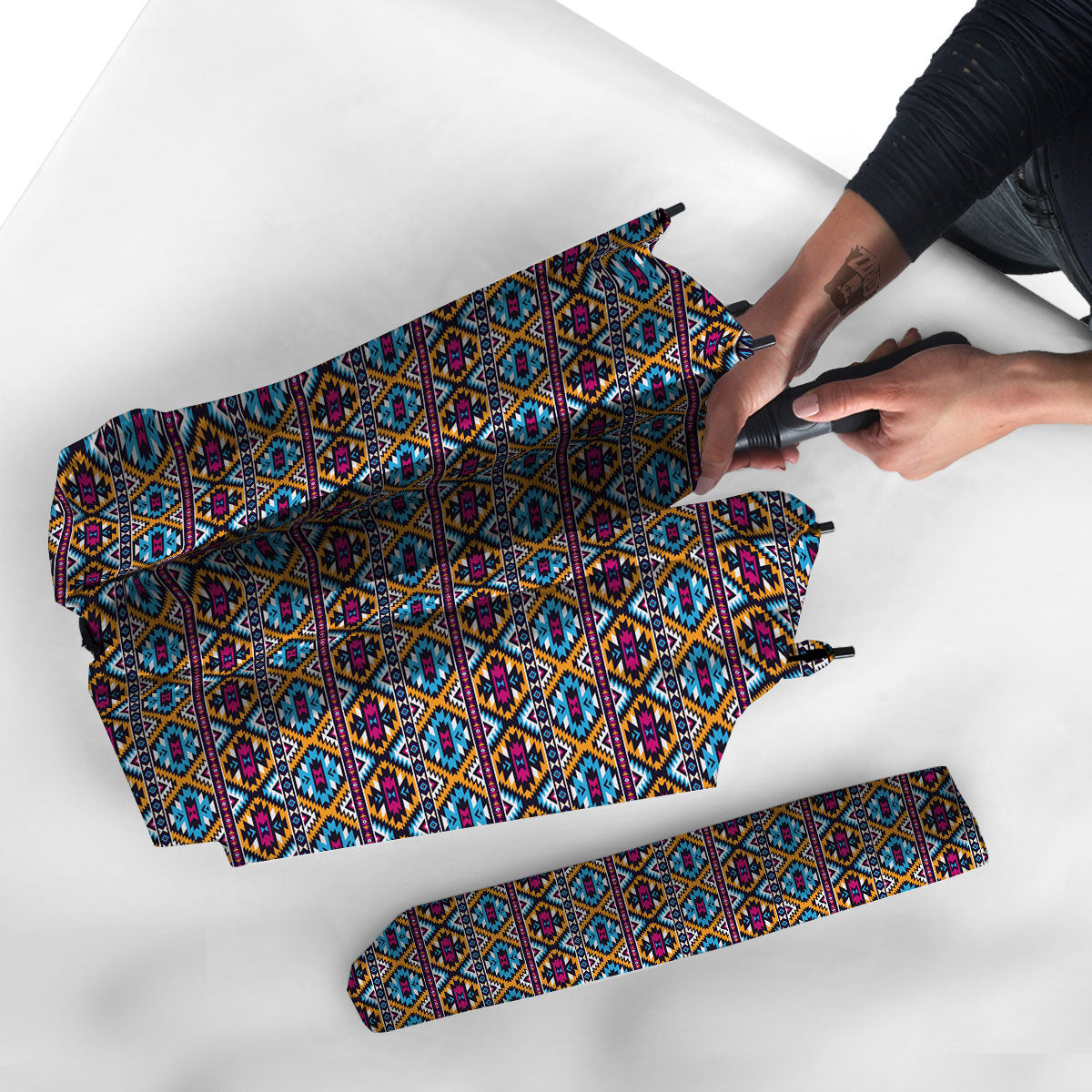 Navajo Geometric Ethnic Print Pattern Umbrella-grizzshop