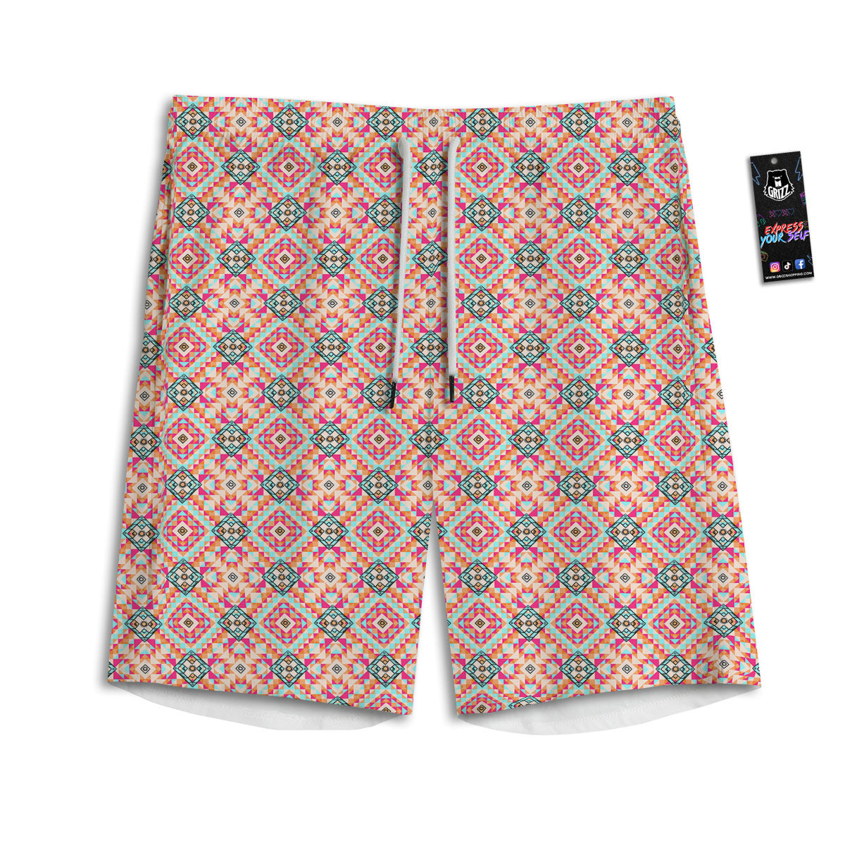 Piano Print Pattern Men's Athletic Shorts