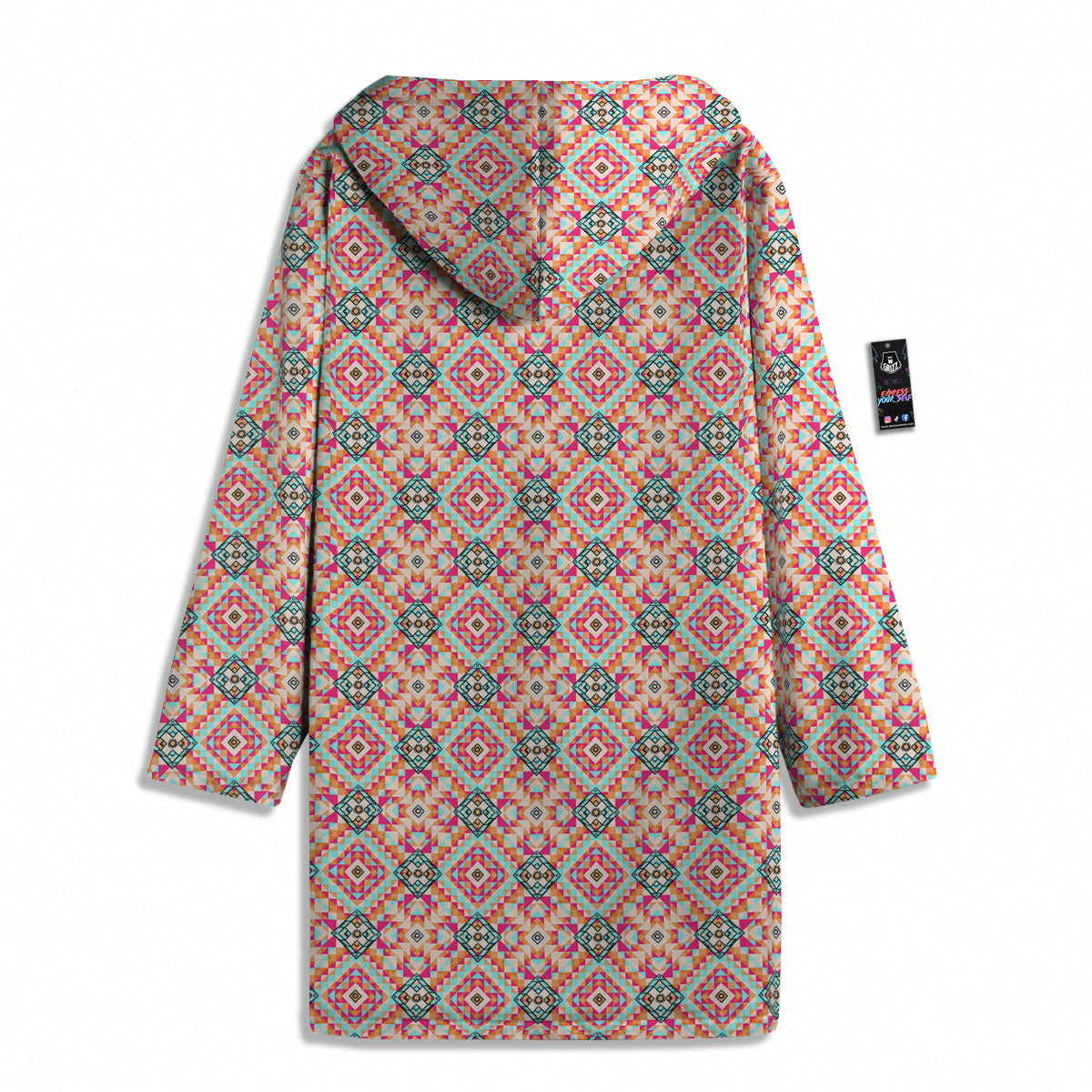 Navajo Geometric Native Print Men's Windbreaker Jacket-grizzshop