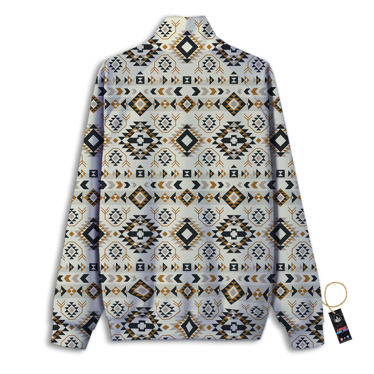 Navajo Geometric Style Print Pattern Track Jacket-grizzshop