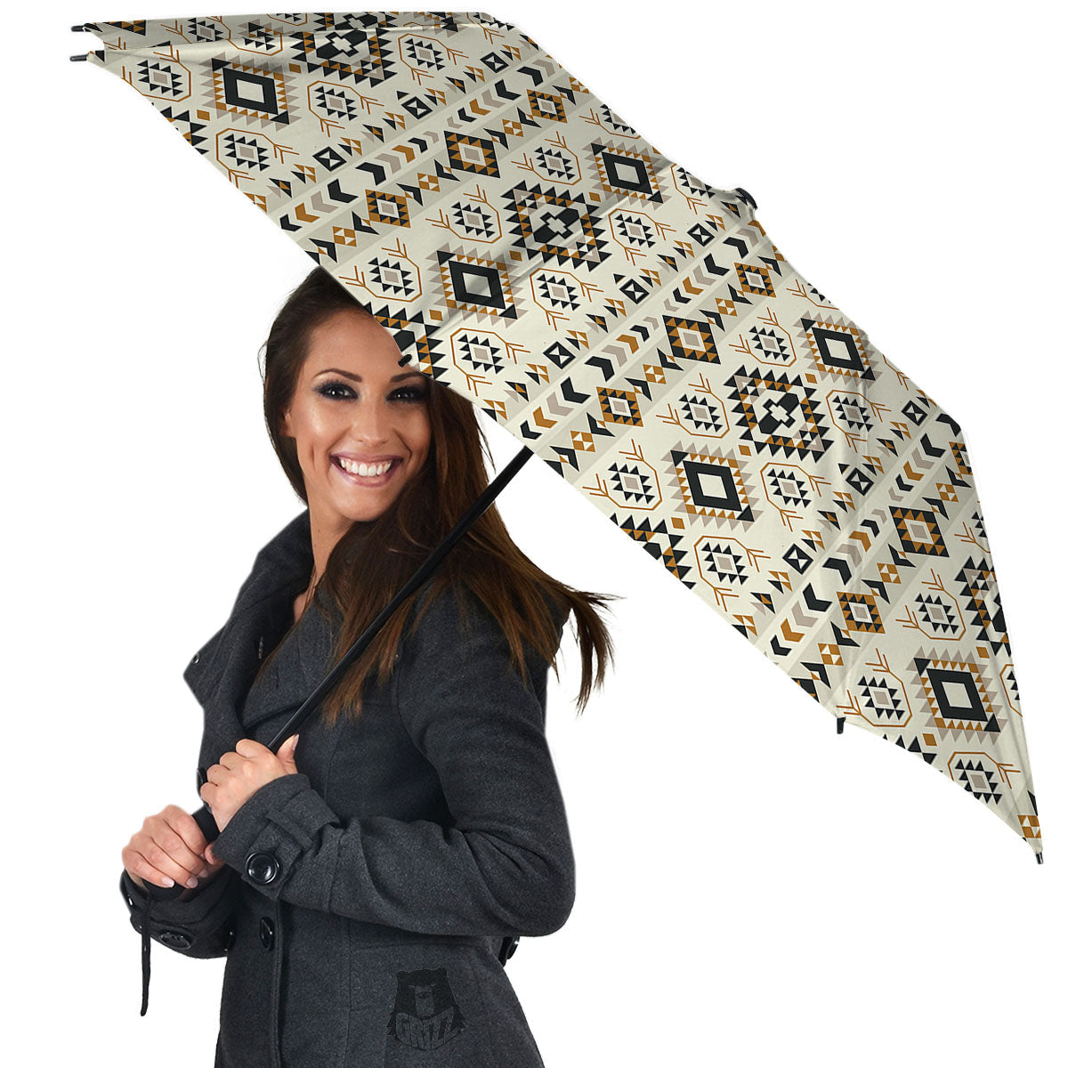 Navajo Geometric Style Print Pattern Umbrella-grizzshop