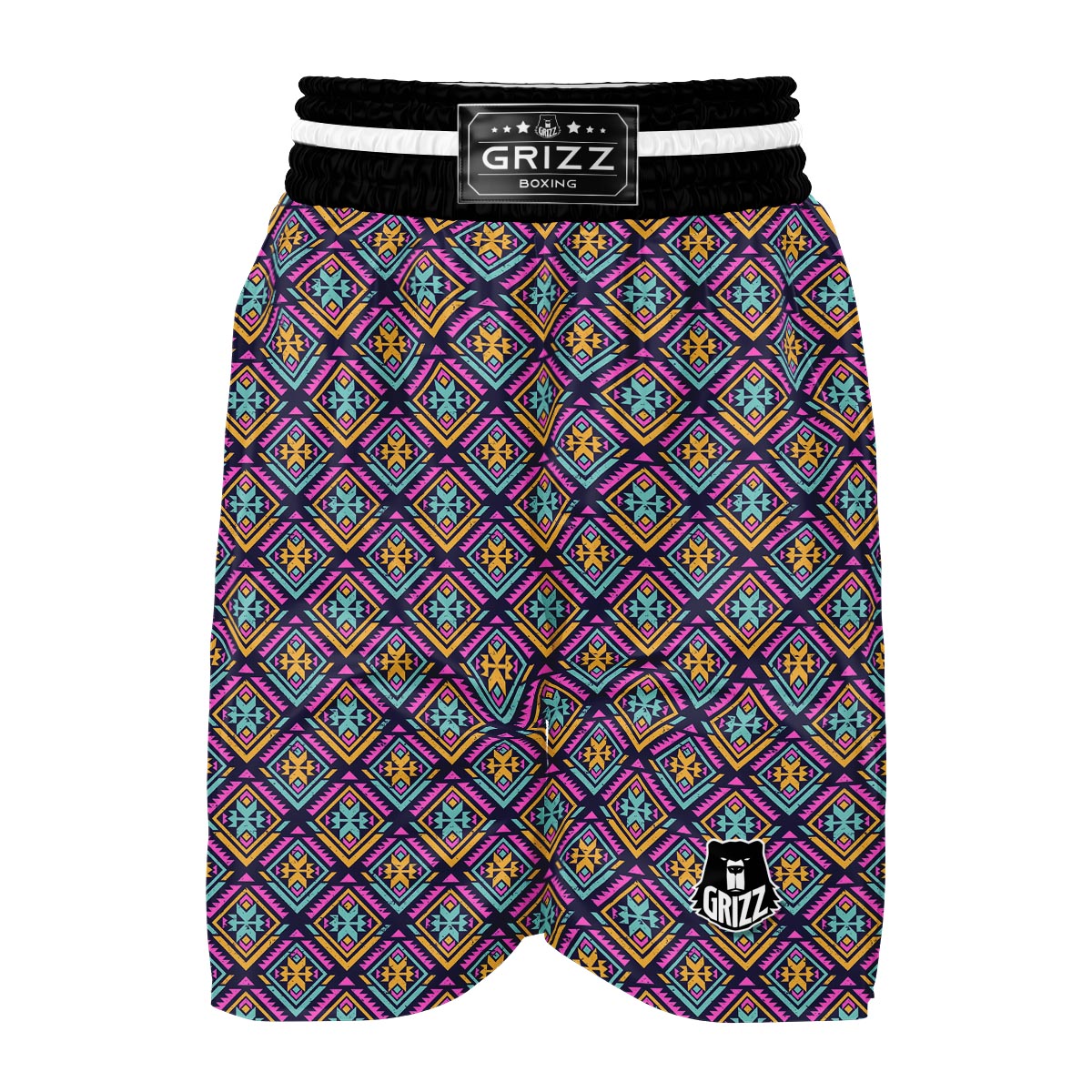 Navajo Indians Aztec Tribal Native American Print Boxing Shorts-grizzshop