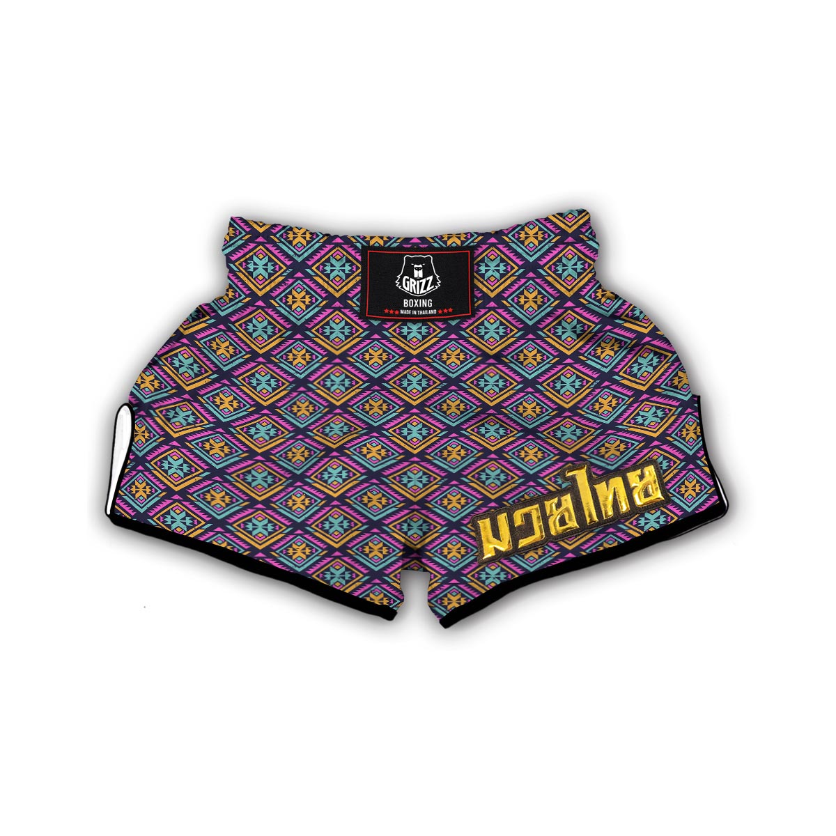 Navajo Indians Aztec Tribal Native American Print Muay Thai Boxing Shorts-grizzshop